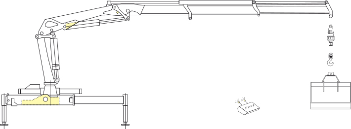 HMF laadkraan — onderdelendiagram